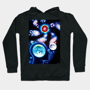 A human being and his toughts about the universe Hoodie